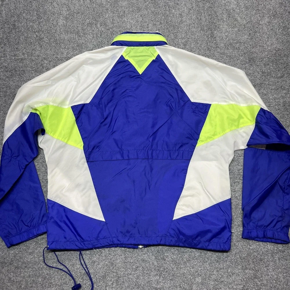 Vintage Nike Jacket Mens Small Blue White Windbreaker Full Zip Colorblock 90s